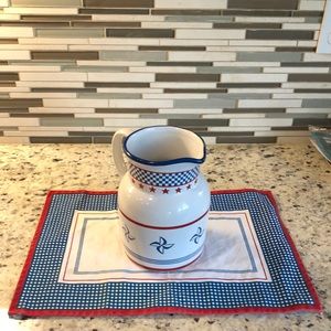 RARE Patriotic 4th Country Fair Pitcher Pin Wheel